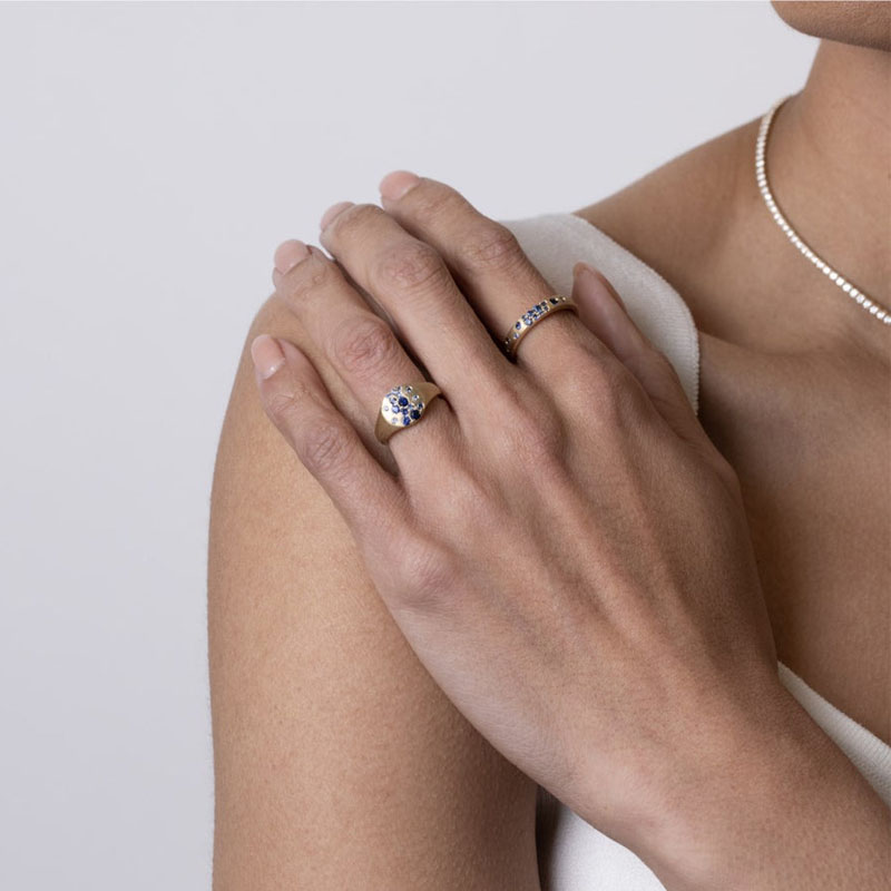 0.3ct Scattered Sapphire Eternity Ring