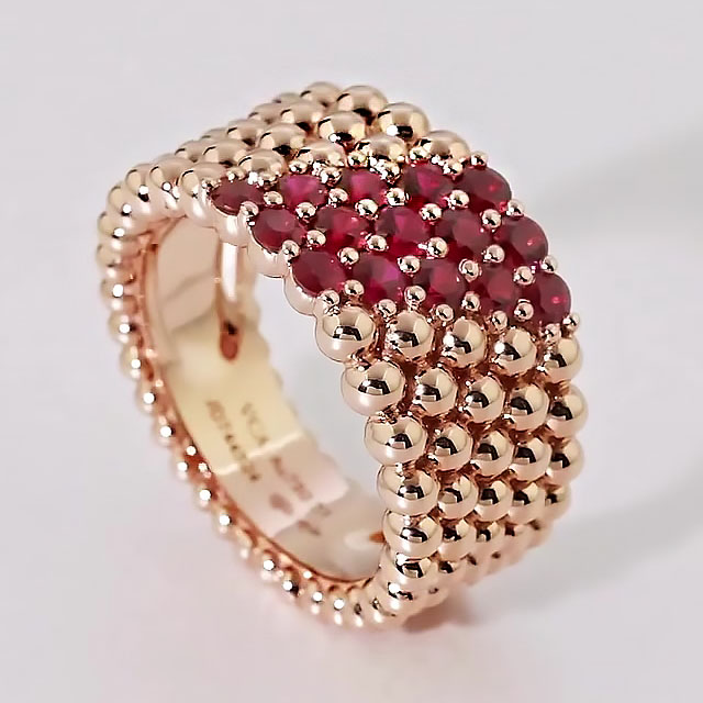 1.65ct Round Cut Ruby Sapphire Eternity Ring