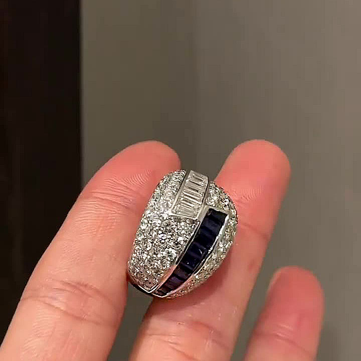 7.85ct Round Cut White Sapphire Eternity Ring