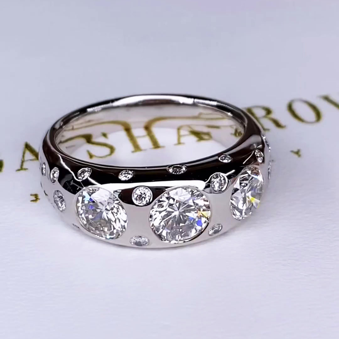 5.15ct Round Cut White Sapphire Engagement Ring