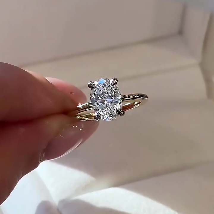 2ct Oval Cut White Sapphire Wedding Set