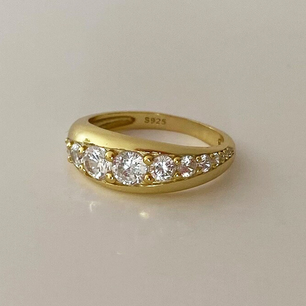 2ct Round Cut White Sapphire Wedding Eternity Ring