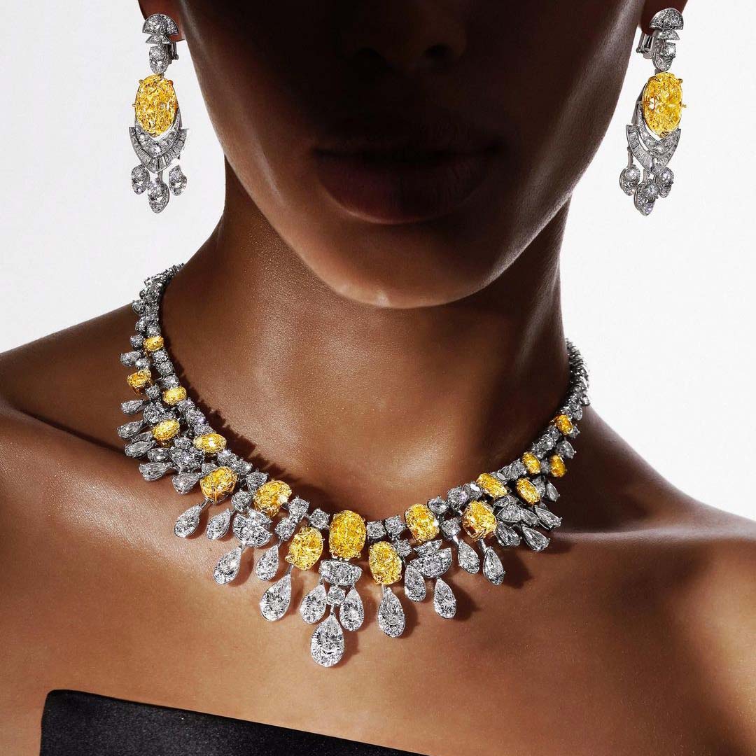 Multi-cut Yellow Sapphire Luxury Necklace
