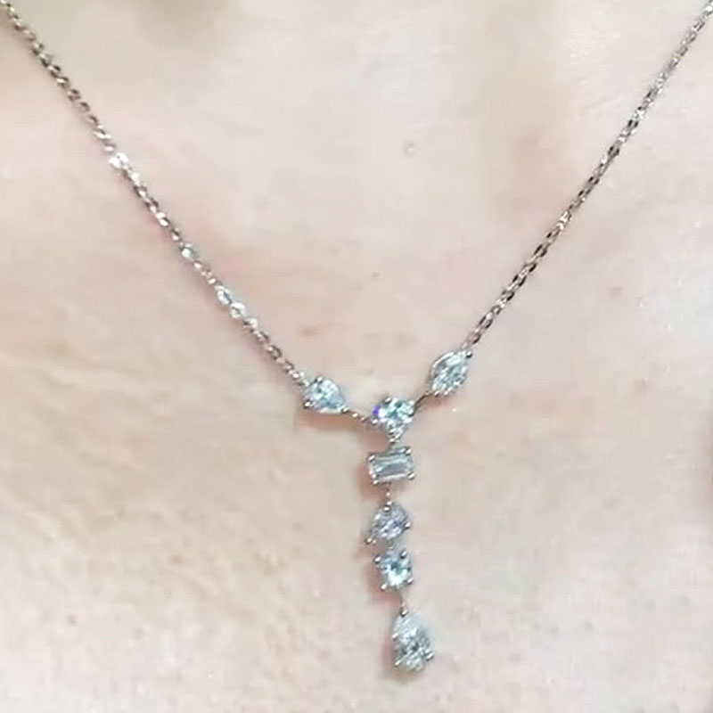 Multi-Cut White Sapphire Classic Clavicle Necklace