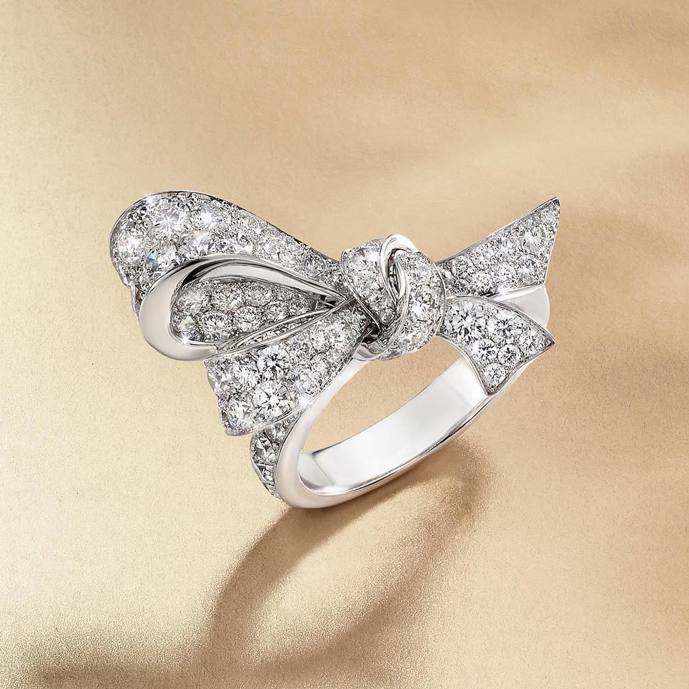 Bow Double Knot 2.2ct Ruby&Diamond Cocktail Ring