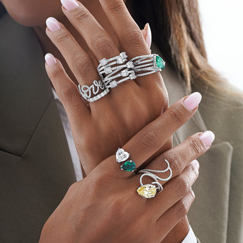 Vintage 2.25ct Multi-row White Sapphire Wedding Band