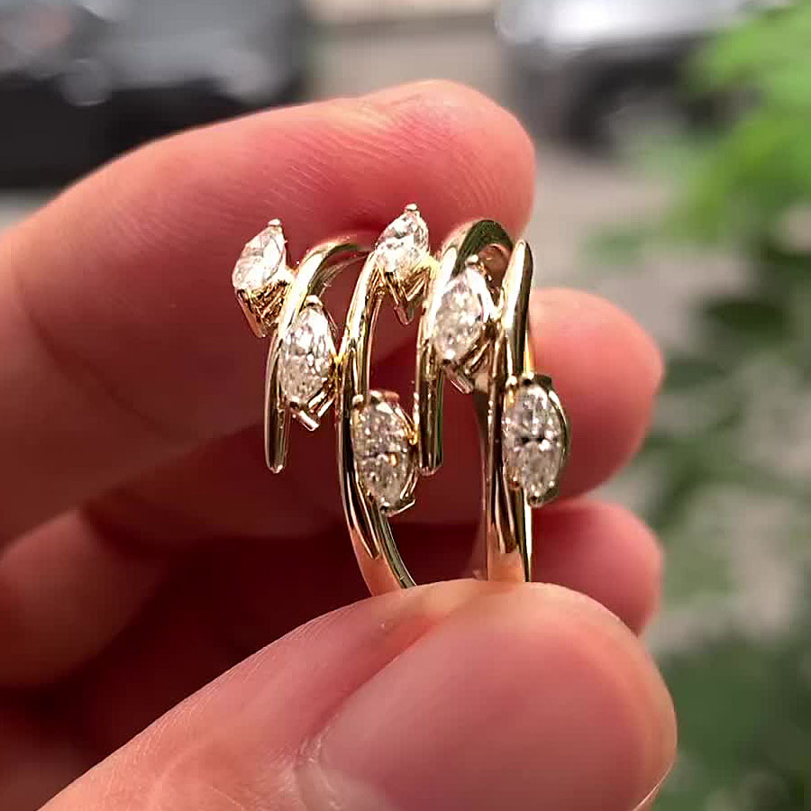 3ct Marquise Cut White Sapphire Eternity Ring