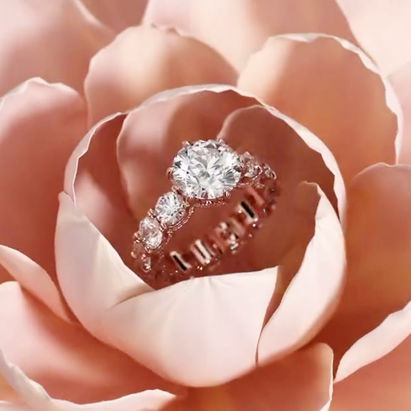 2ct Round Cut White Sapphire Engagement Ring