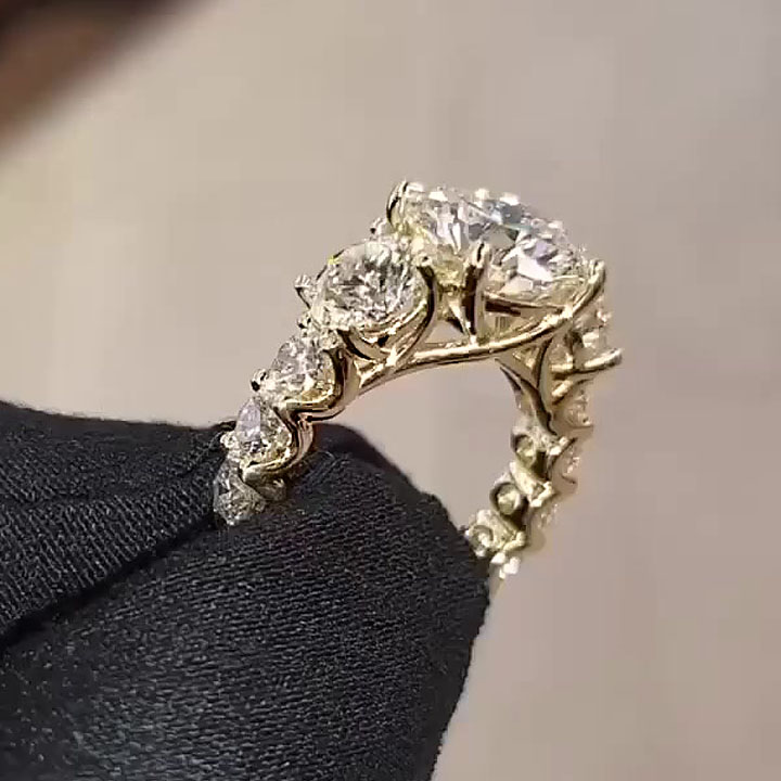 2ct Round Cut White Sapphire Engagement Ring