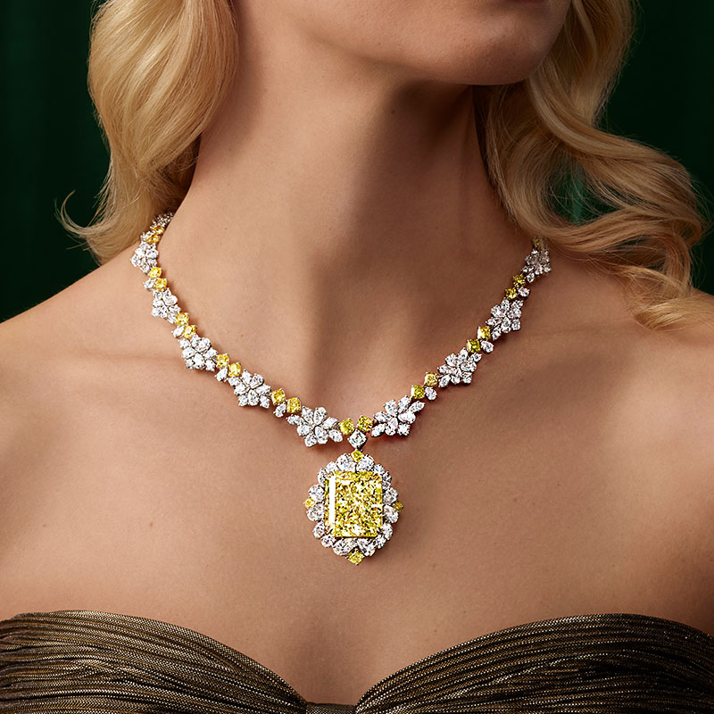 Multi-Cut Yellow Sapphire Pendant Necklace