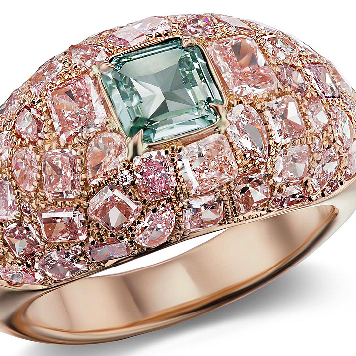 2ct Asscher Cut Aquamarine Sapphire Cocktail Ring