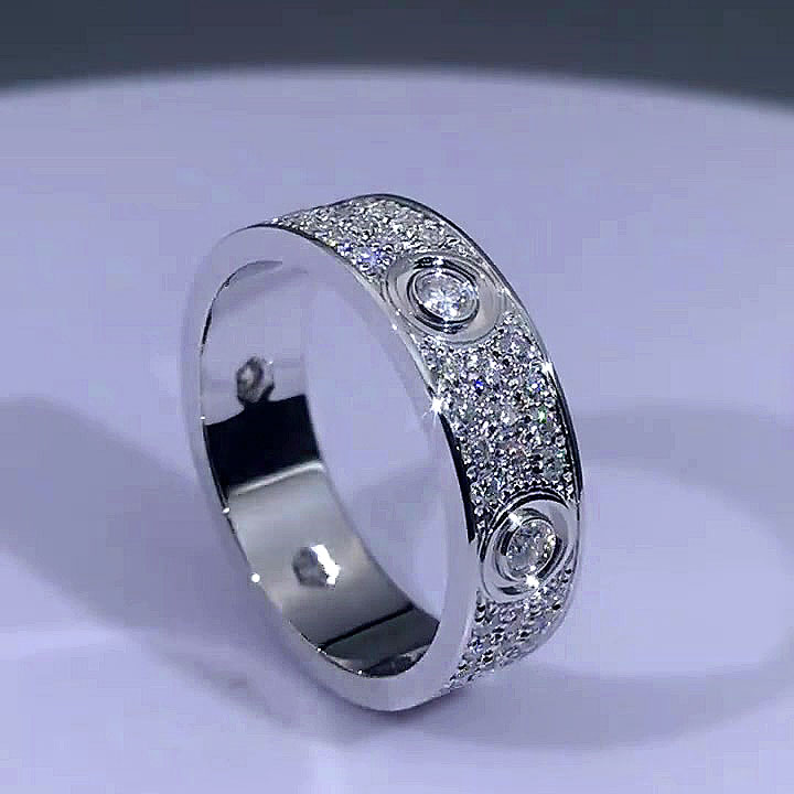 5.75ct Round Cut White Sapphire Eternity Ring