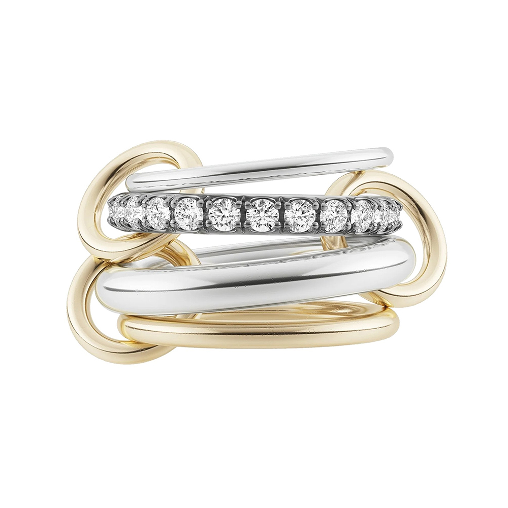 1.05ct Round Cut White Sapphire Stacking Rings