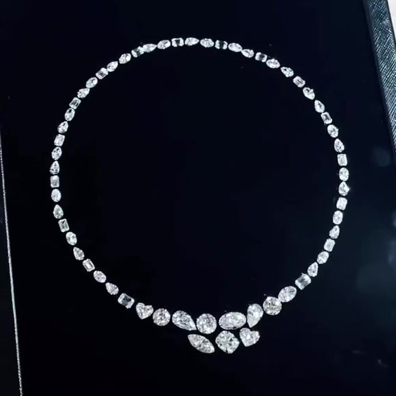 Multi Cut White Sapphire Tennis Necklace