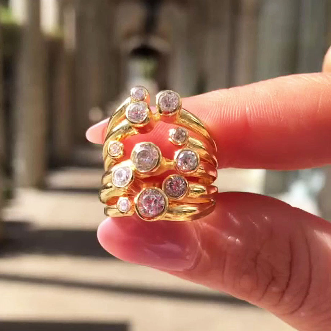 2.25ct Round Cut Bezel Setting Diamond Cocktail Ring