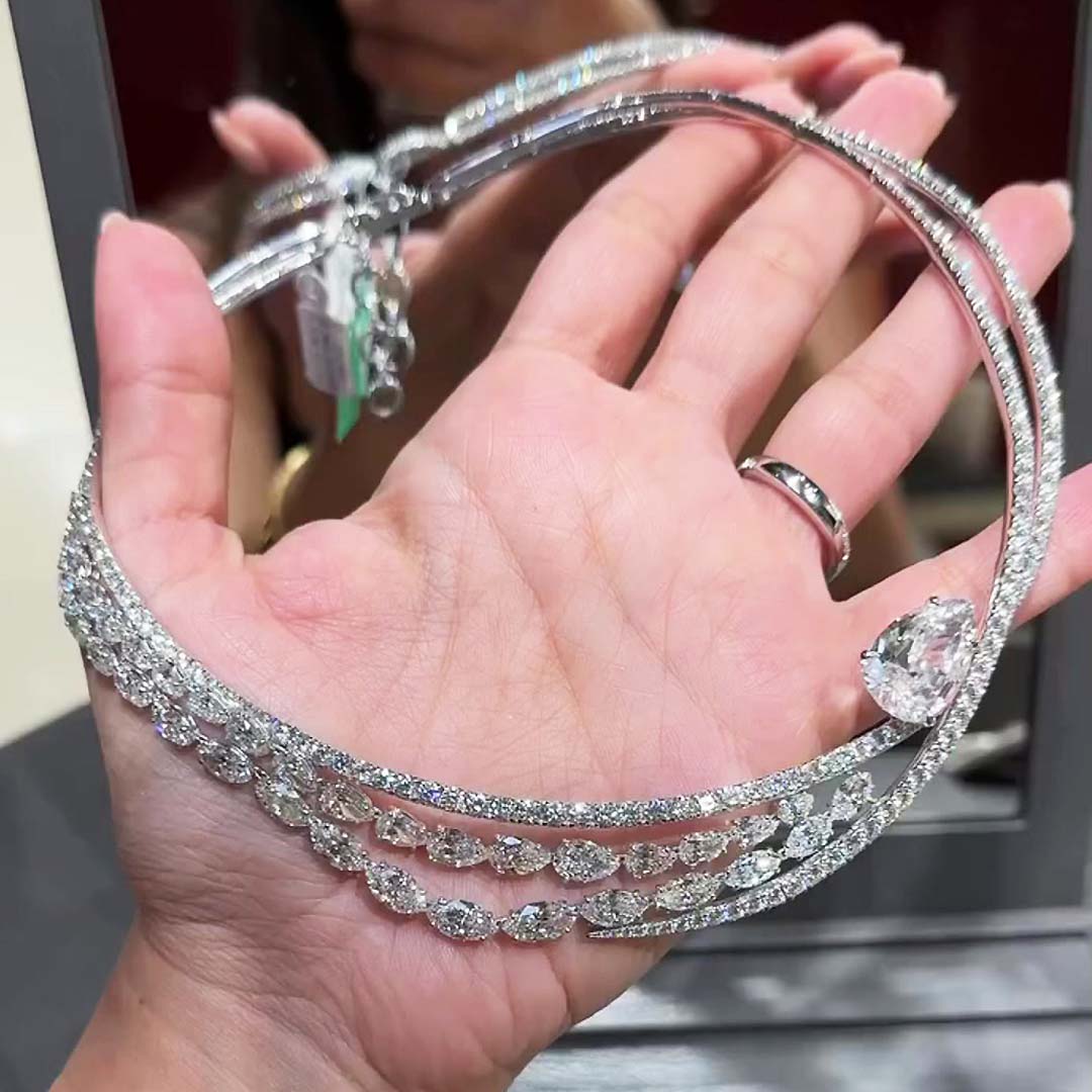 Fashion Multi-cut White Sapphire Necklace