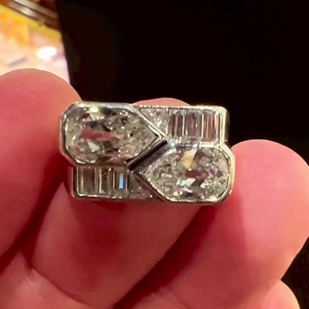 5.25ct Bezel Setting Multi-cut White Sapphire Ring in Silver