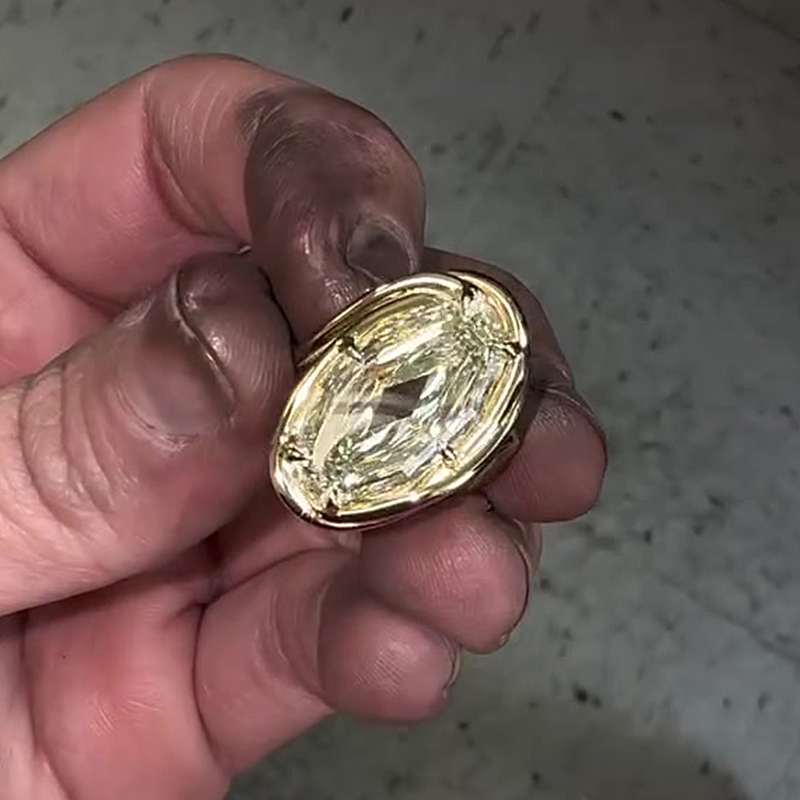 5ct Oval Cut Yellow Sapphire Solitaire Ring