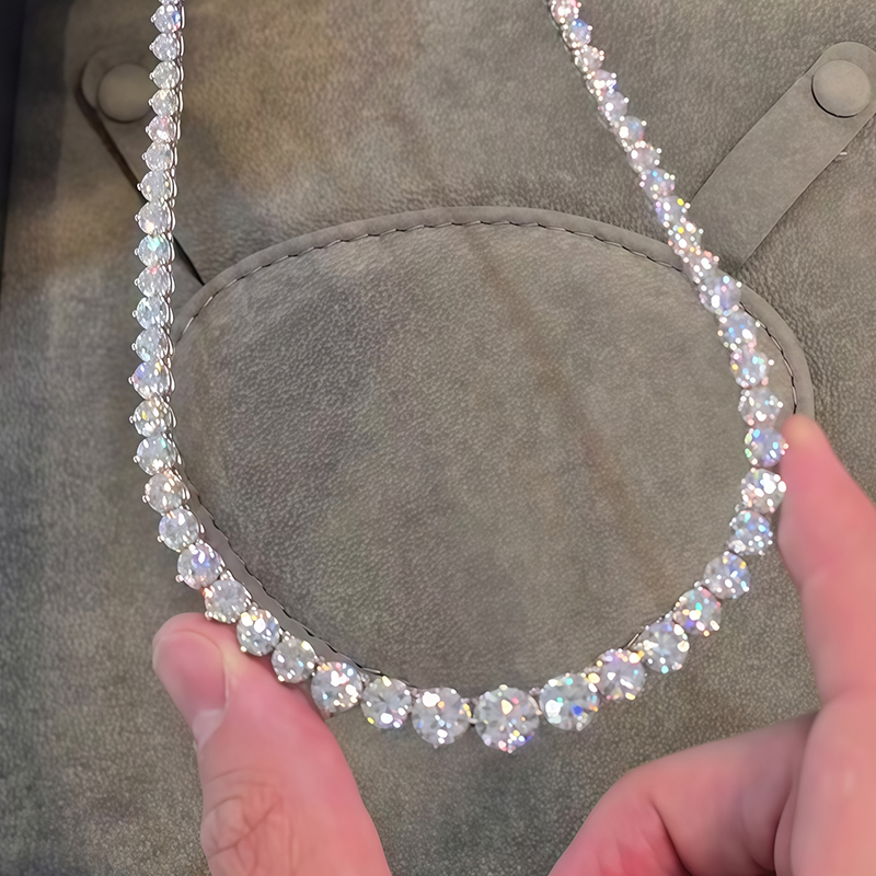 Round & Pear Cut Emerald/Yellow Sapphire Choker Necklace