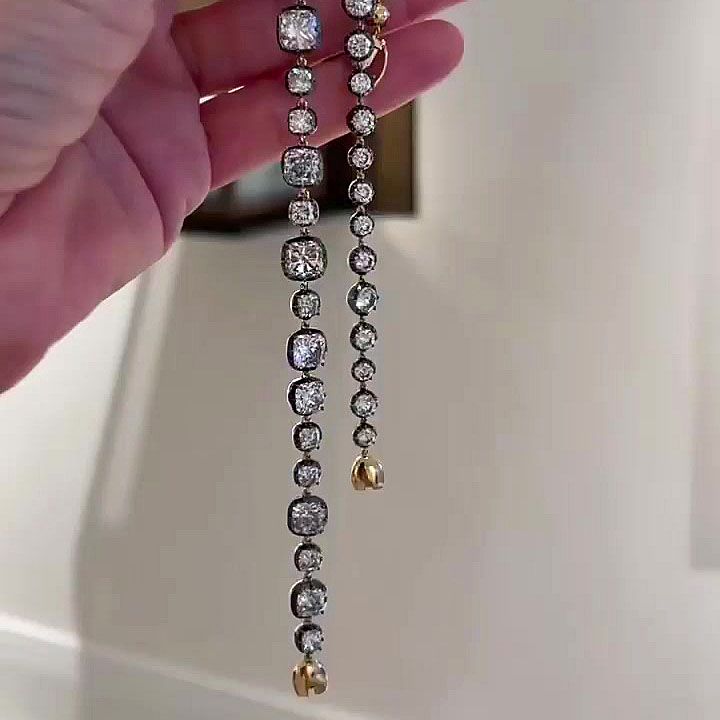 Cushion Cut White Sapphire Bracelet