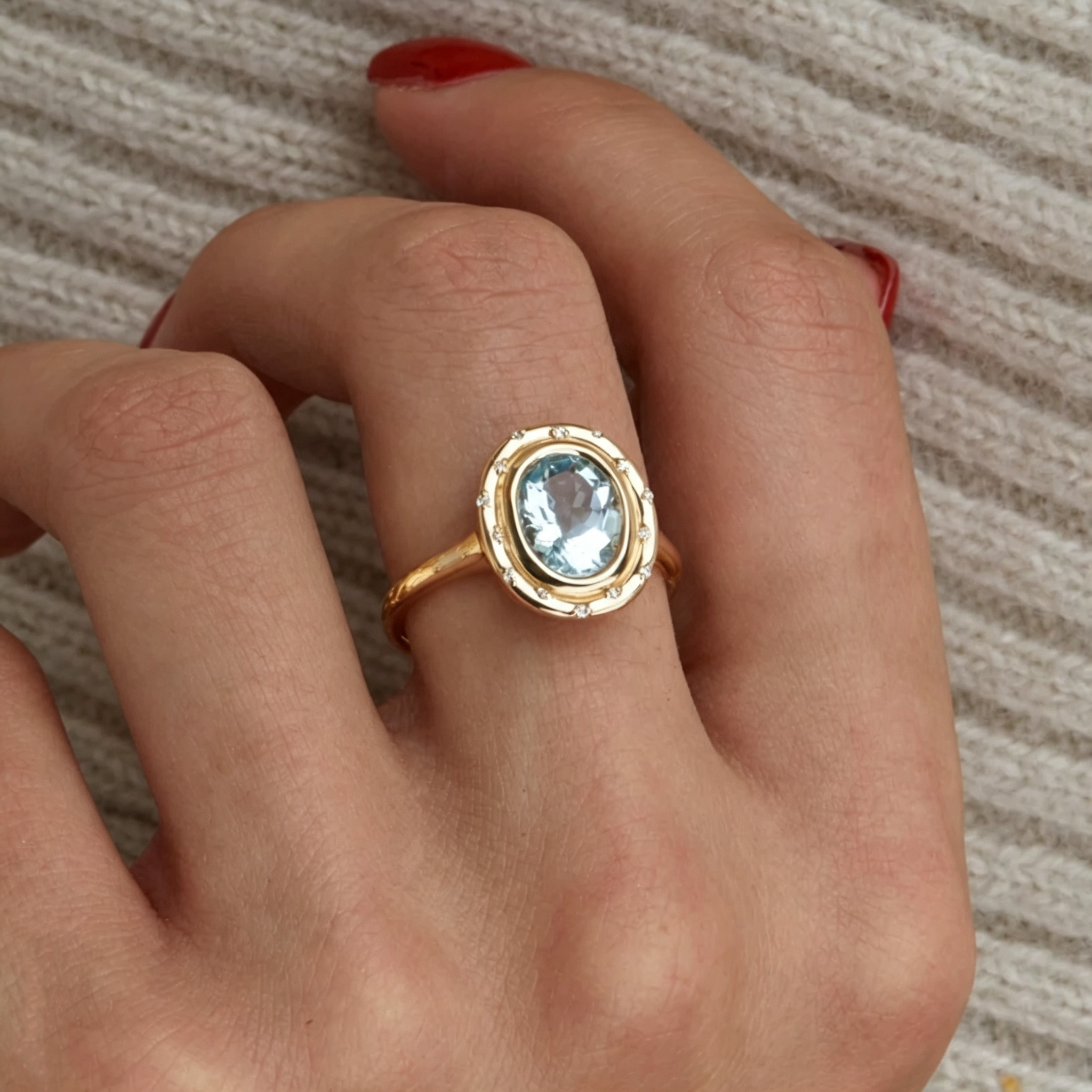 Fashion 2.75ct Oval Cut Multicolor Sapphire Engagement Ring (3 Color Options)