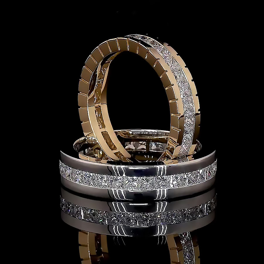 2.65ct Princess Cut White Sapphire Eternity Ring