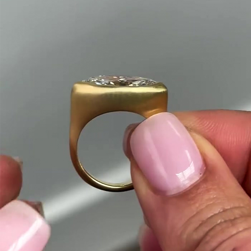 Bezel Setting 3ct Marquise Cut White Sapphire Forest Ring