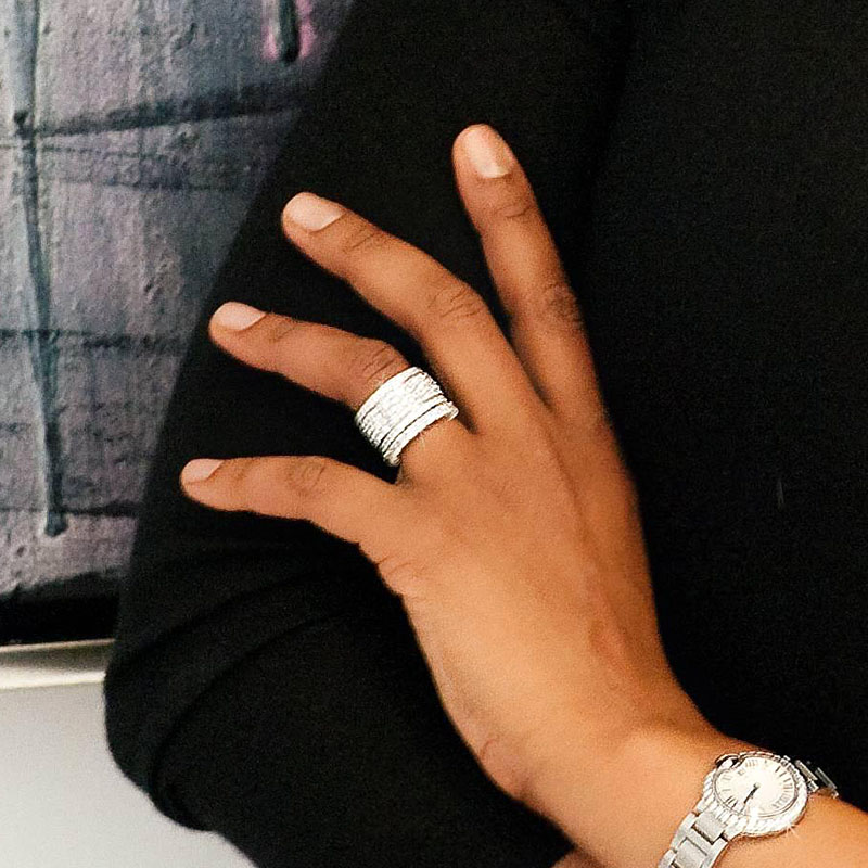 7.35ct Round Cut White Sapphire Eternity Ring