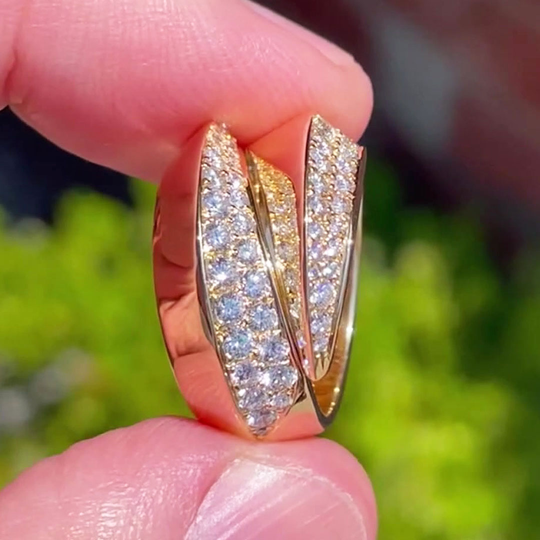 2ct Micro-Pave Setting Round Cut Diamond Cocktail Ring