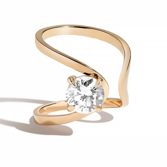 2ct Round Cut White Sapphire Engagement Ring