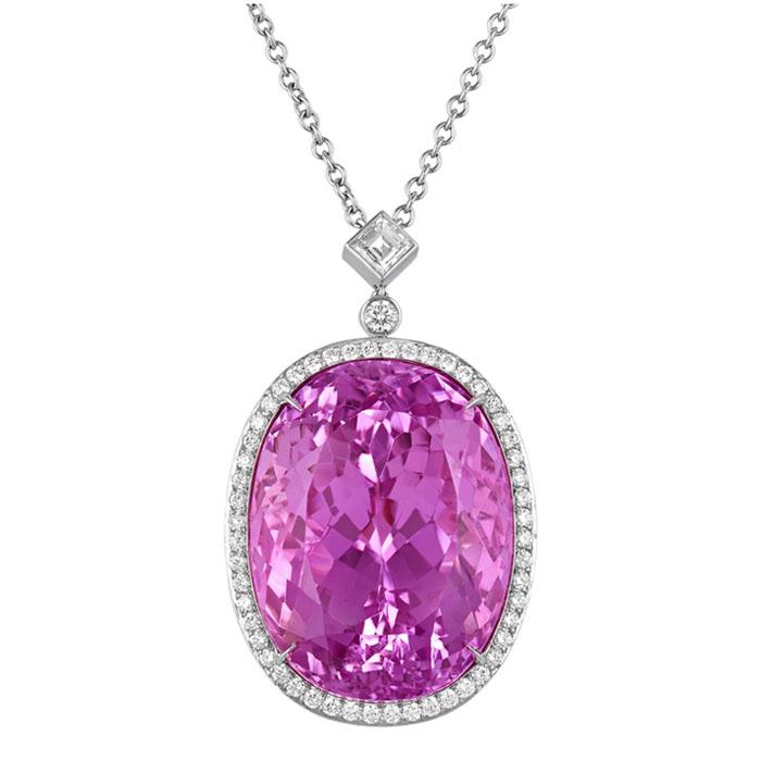 Butterfly Hollow Cushion Cut Amethyst Pendant Necklace