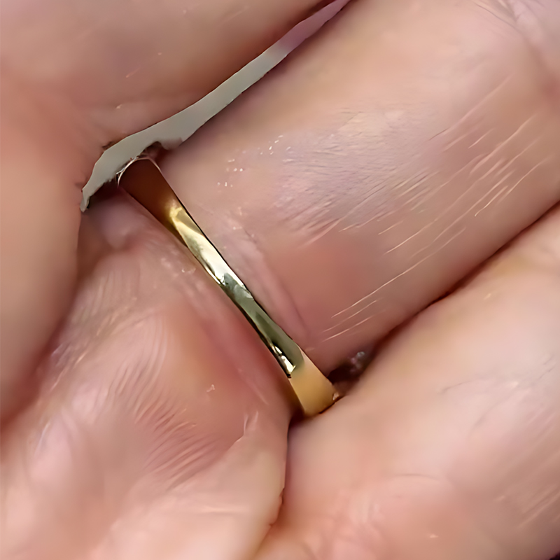 Vintage Emerald Step Cut & Diamond Two-Tone Gold Eternity Band