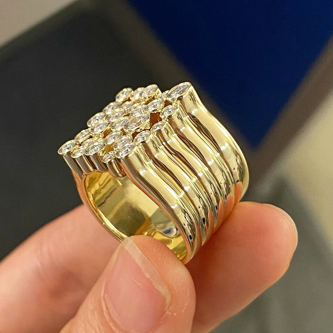 2.25ct Round Cut White Sapphire Men's Rand