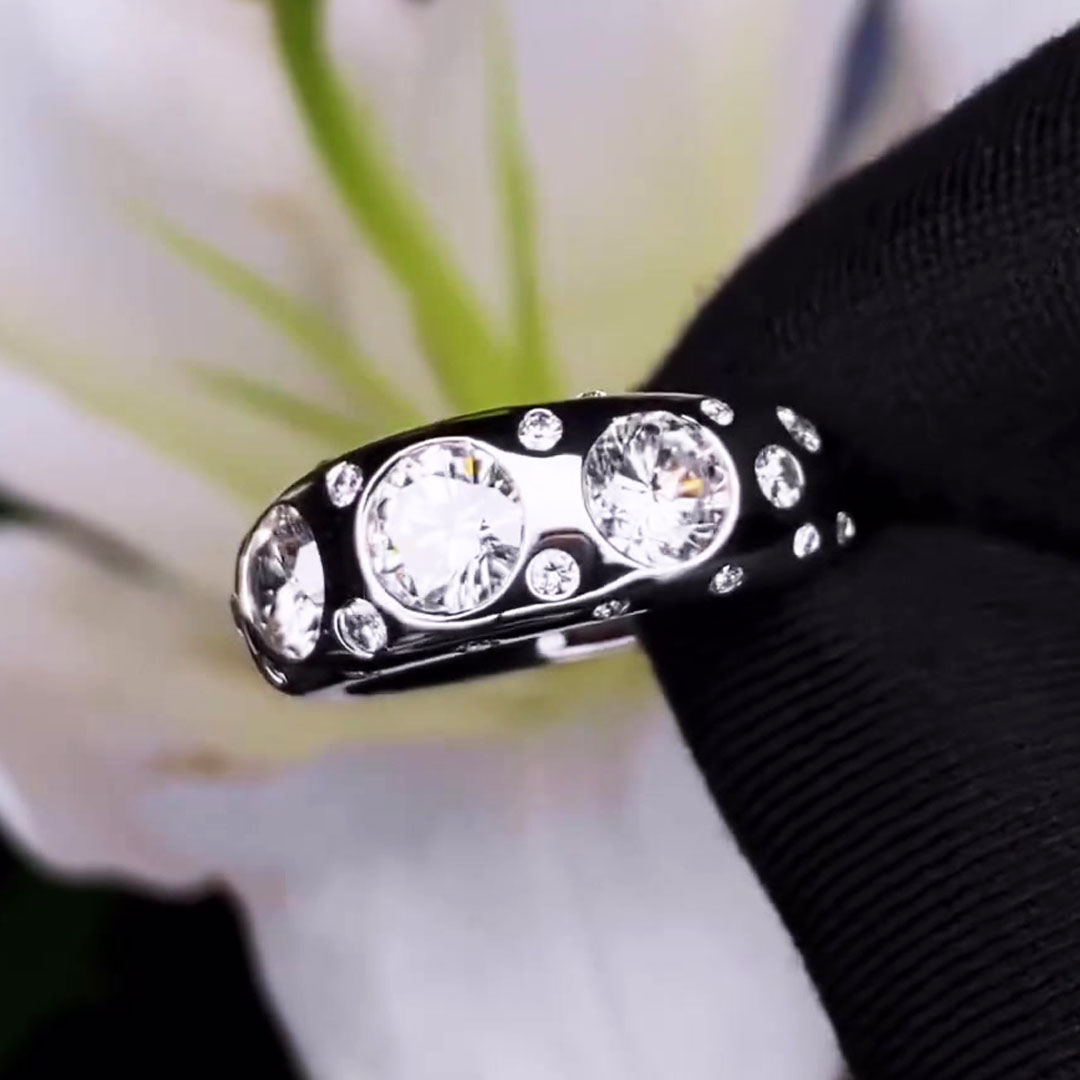 5.15ct Round Cut White Sapphire Engagement Ring