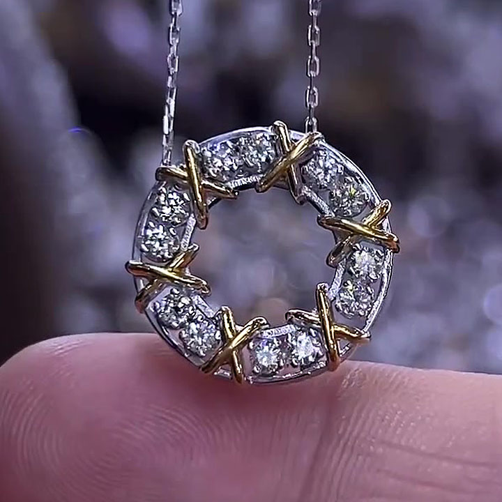 Luxury Round Cut White Sapphire Set/3pcs