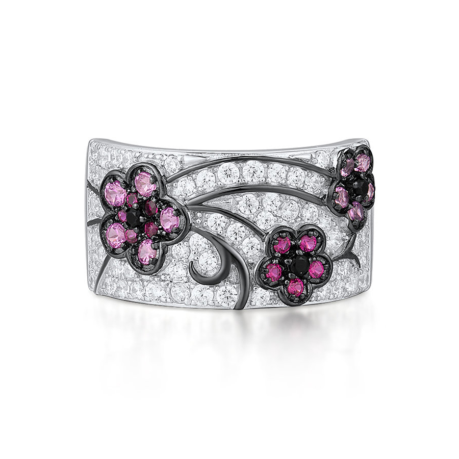 4.35ct Red Plum Blossom Sapphire Ring
