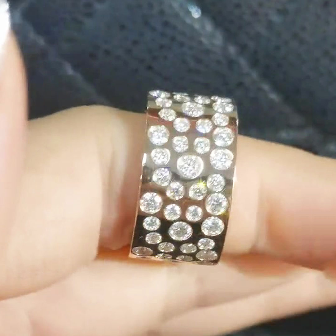 6.75ct Heart&Round Cut White Sapphire Eternity Band