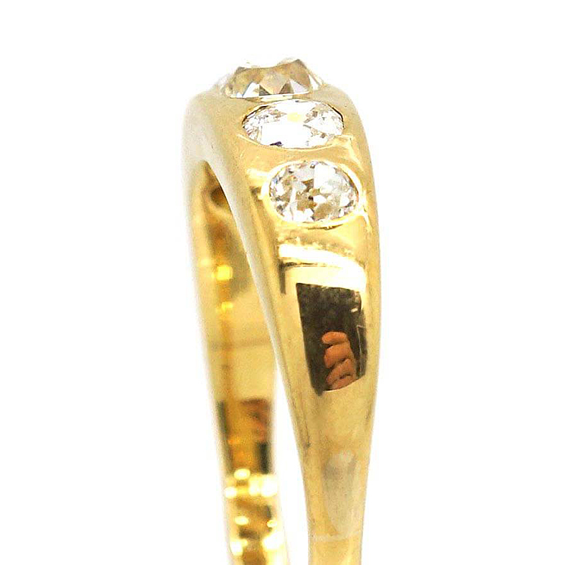 Graduated Old Mine Cut Diamond 5-Stone Band Ring