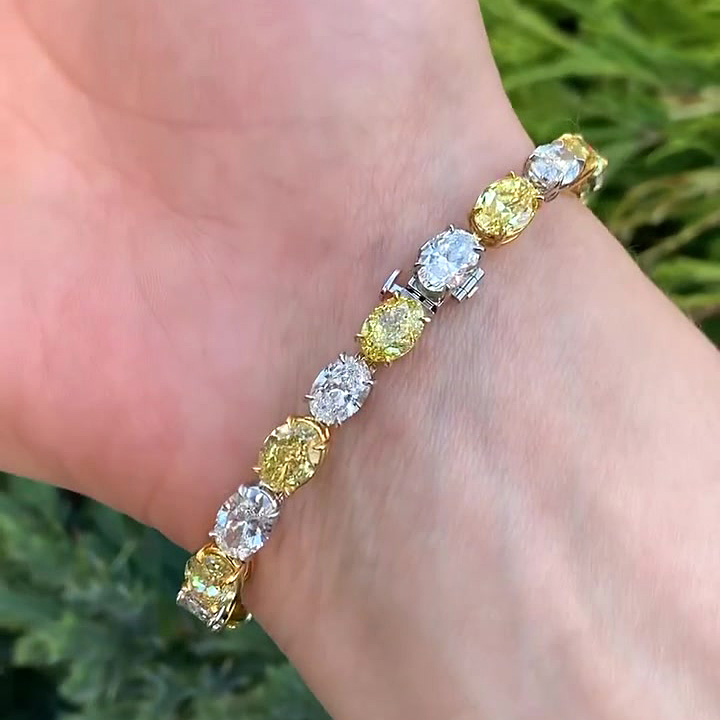 Oval Cut Yellow Sapphire Bracelet