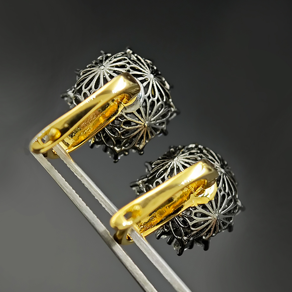 Fashion Round Cut White Sapphire Rings&Earrings Set/2pcs