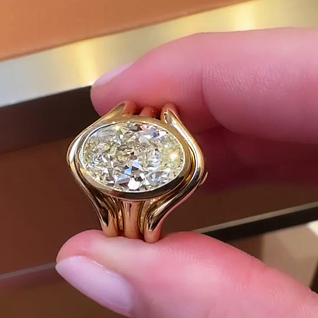 5ct Oval Cut White Sapphire Wedding Set