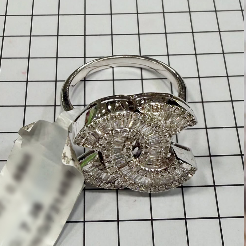 Double C Design 4.75ct White Sapphire Wedding Ring