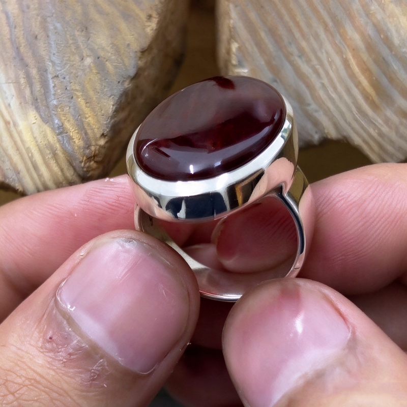 10ct Oval Cut Red Sapphire Solitaire Engagement Ring