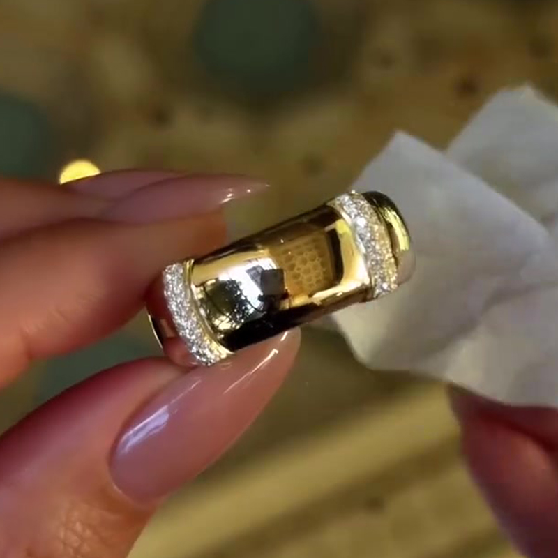 The Aura Case - White Sapphire Statement Band Ring