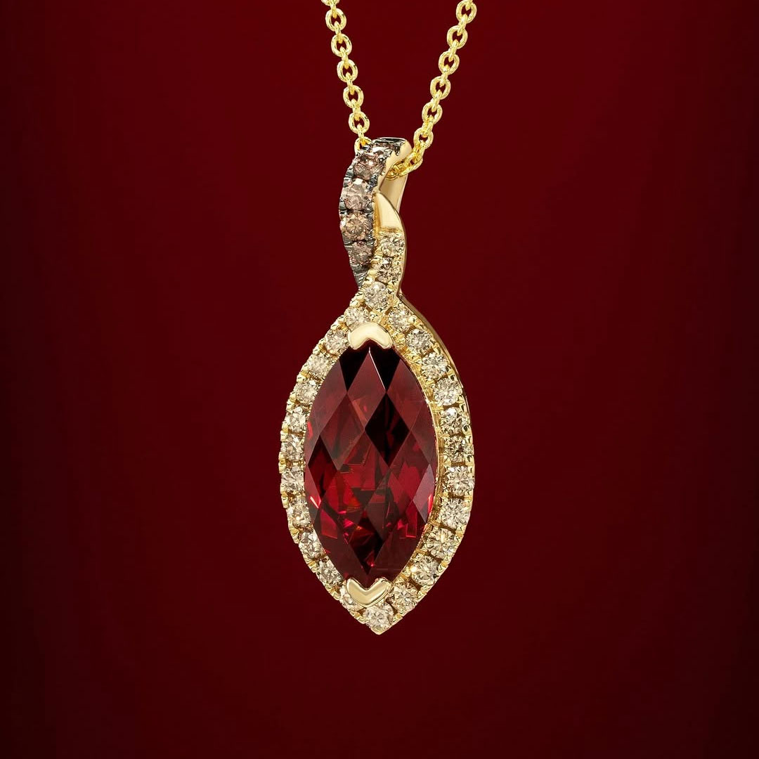 Marquise Cut Ruby Sapphire Jewelry Set 3/pcs