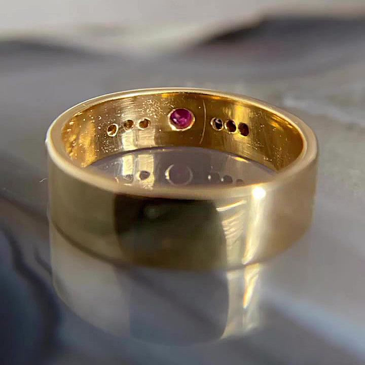 1ct Round Cut Ruby Sapphire Engagement Ring