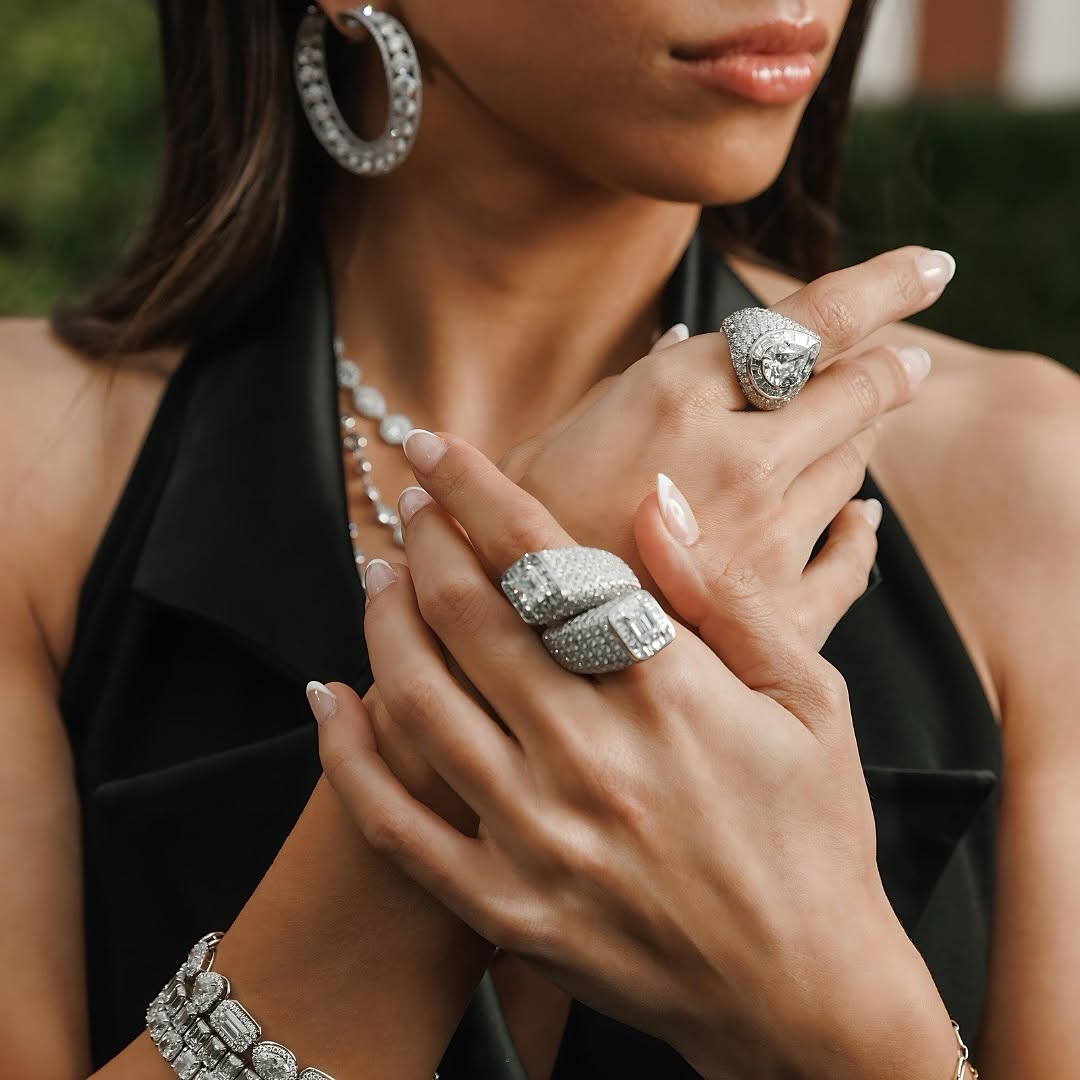 9.75ct Toi et Moi Emerald Cut Diamond Ring