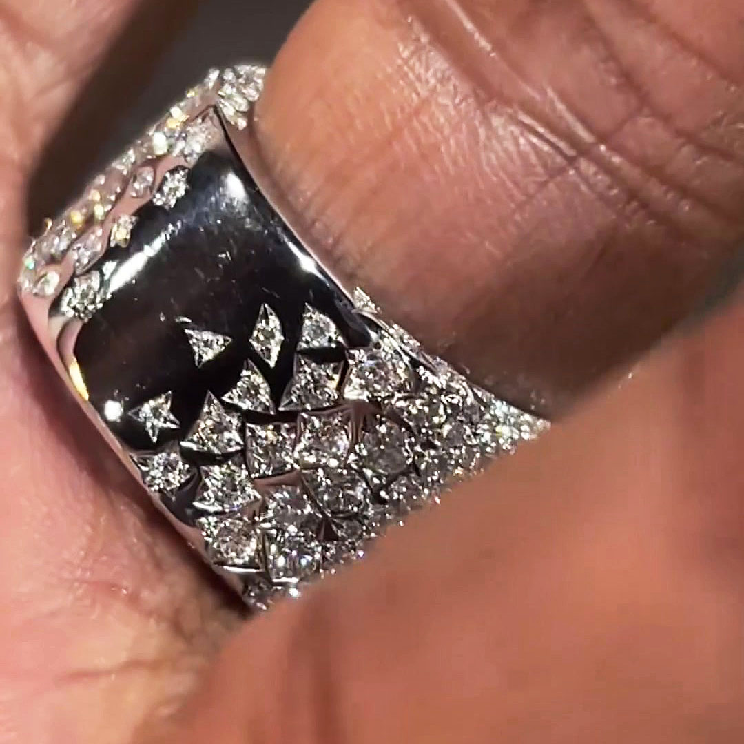 3ct Round Cut Aquamarine Sapphire Men's Engagement Ring