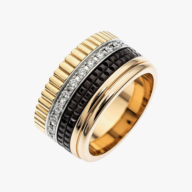 5.85ctw Round Cut White& Princess Cut Black Sapphire Men’s Wedding Band