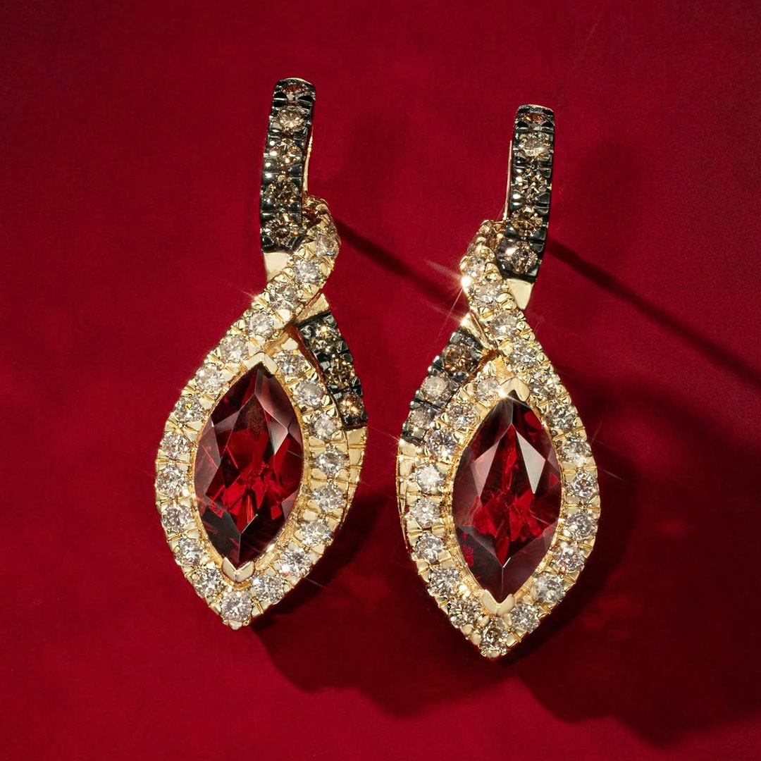 Marquise Cut Ruby Sapphire Jewelry Set 3/pcs
